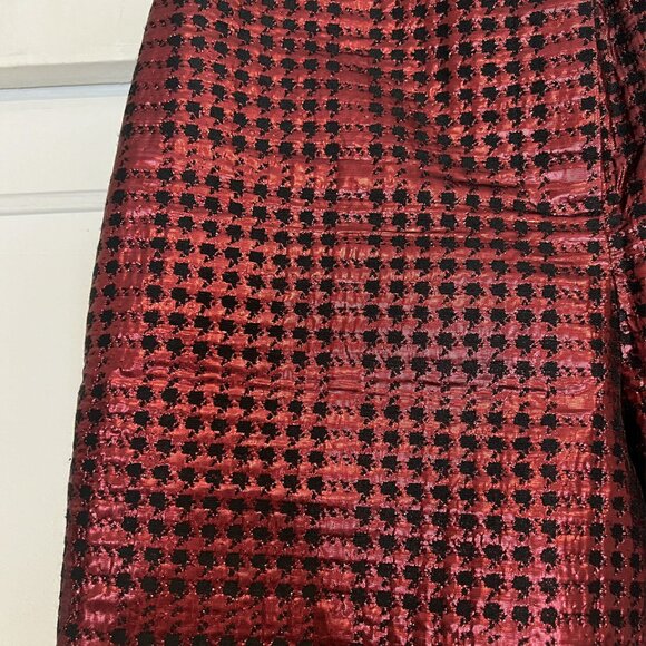 Revolve NBD x Naven Red & Black Metallic High Rise Pants - Picture 7 of 9